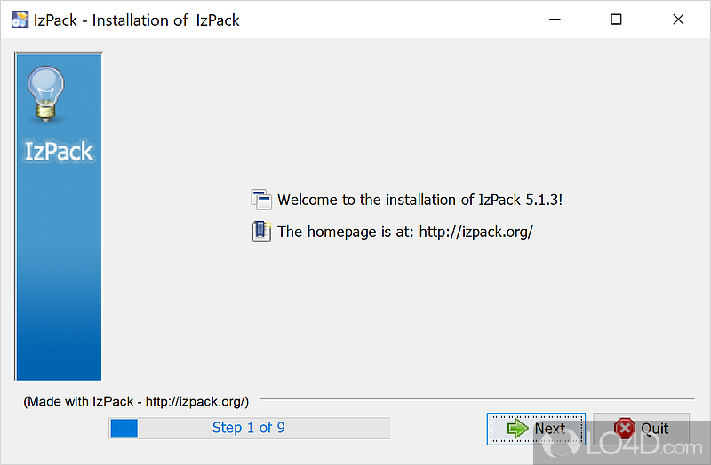 General install package creator for Java apps - Screenshot of IzPack