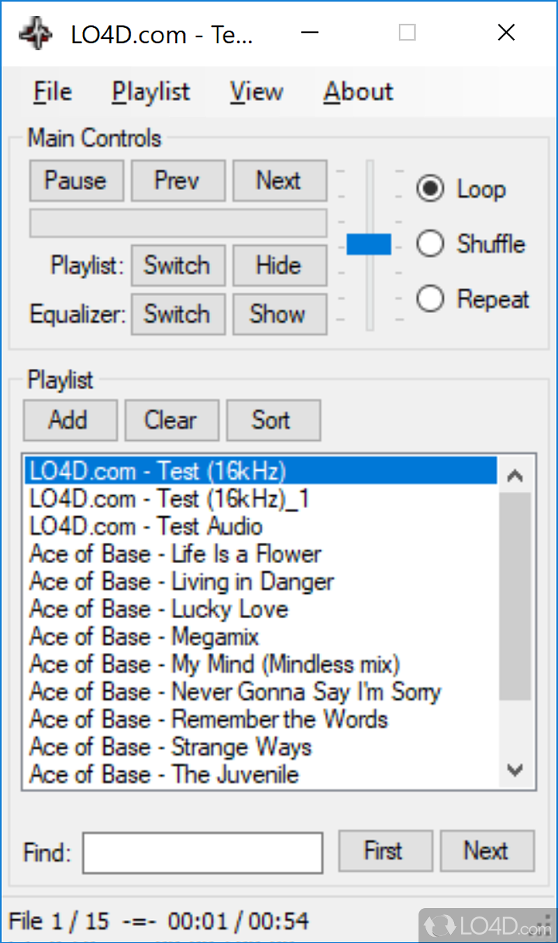 And small audio player that can create extensive playlists of songs and listen to them at any time - Screenshot of JaMP Player