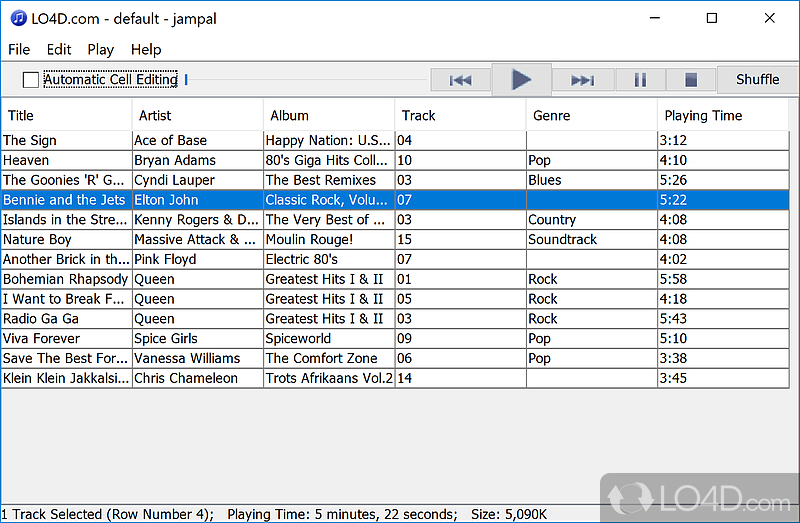 ID3V1 and ID3V2 tagger and MP3 players that helps you to easily create own jukebox and manage libraries - Screenshot of Jampal