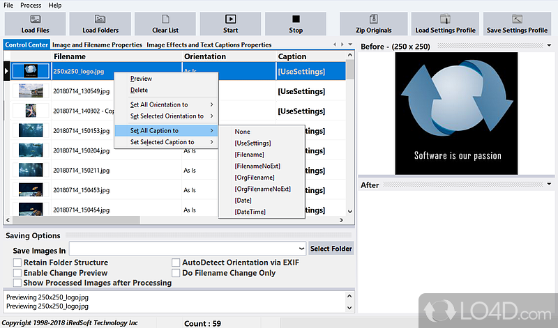 Effortlessly process scores of images with the help of this efficient and lightweight application - Screenshot of JBatch It!