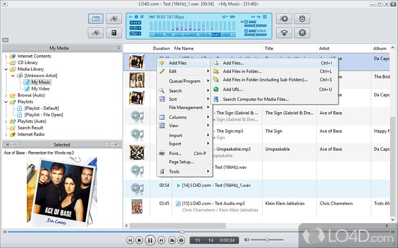 A powerful multimedia workstation - Screenshot of JetAudio Basic