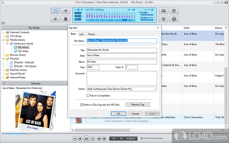 Rip and convert media files - Screenshot of JetAudio Basic