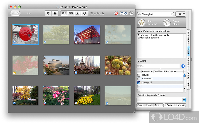 Free photo organizer and web publisher - Screenshot of JetPhoto Studio