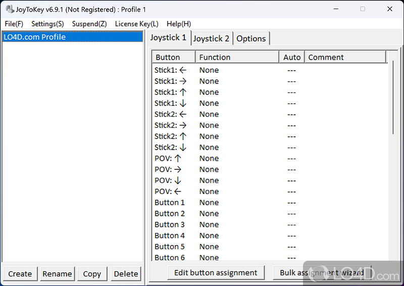 Feature-packed keyboard emulator that enables users to rely on their joysticks for controlling other software solutions - Screenshot of Joy2Key