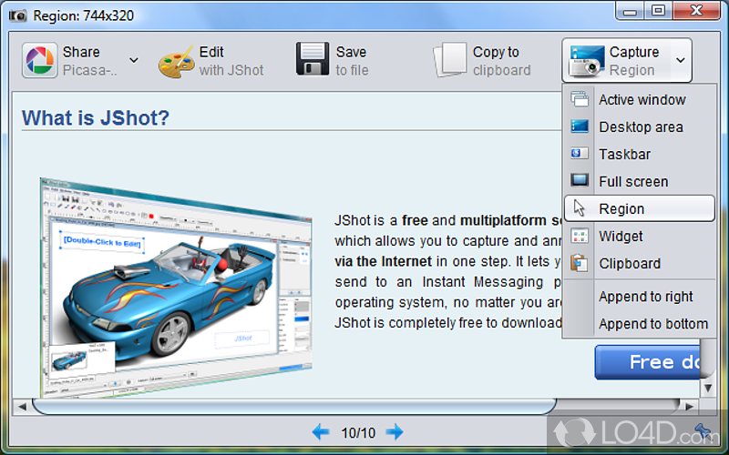 Multiplatform screenshot uploader app - Screenshot of JShot