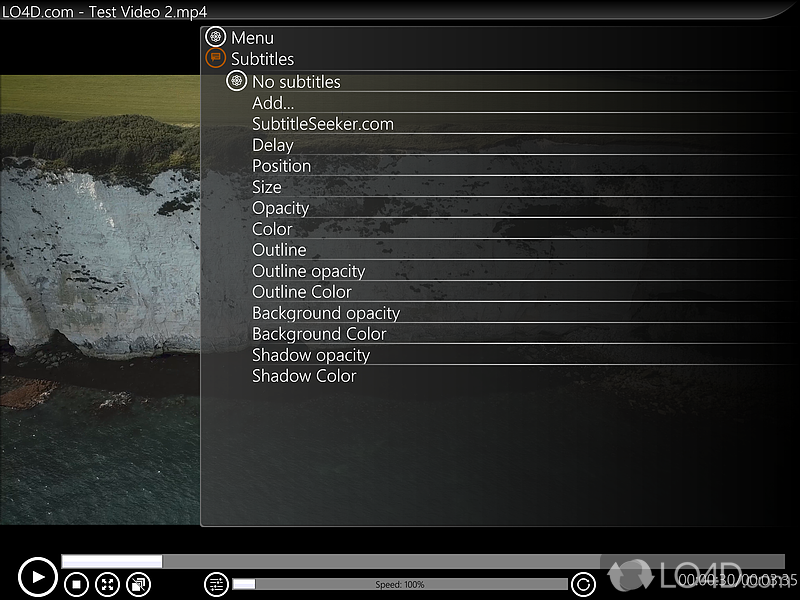 Fullscreen video player based on VLC - Screenshot of JuceVLC