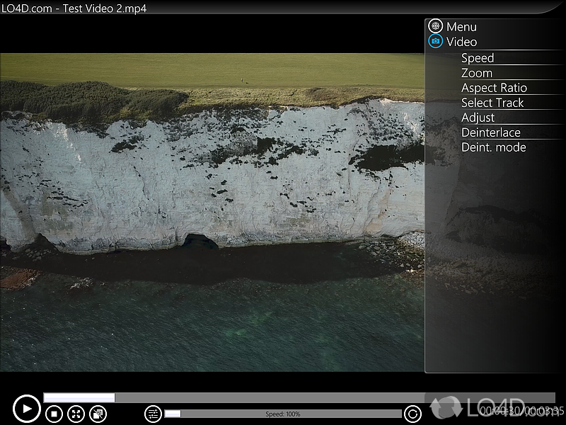 Fullscreen user firendly video player based on the popular vlc media player - Screenshot of JuceVLC