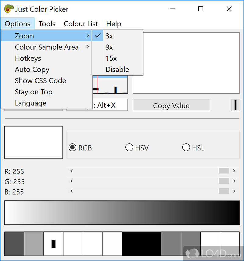 Easy to pick up, easy to manage - Screenshot of Just Color Picker