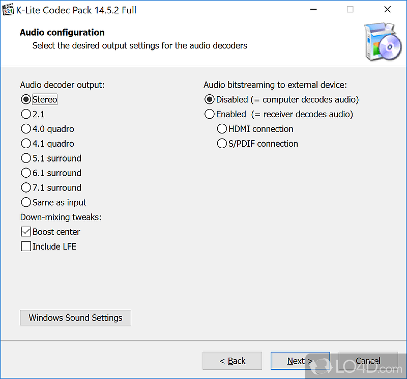 Adjust settings with a dedicated tool - Screenshot of K-Lite Codec Pack Full