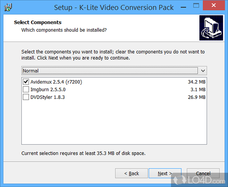 Convert, cut and edit your videos and then burn them to DVD - Screenshot of K-Lite Video Conversion Pack