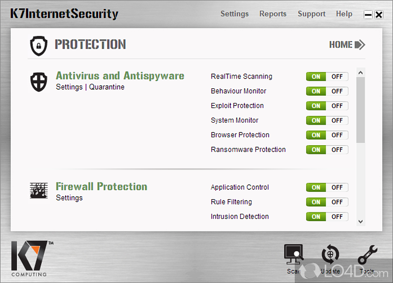 Advanced Virus Detection And Prevention - Screenshot of K7 Total Security