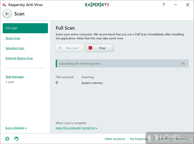 Kaspersky Anti-Virus screenshot