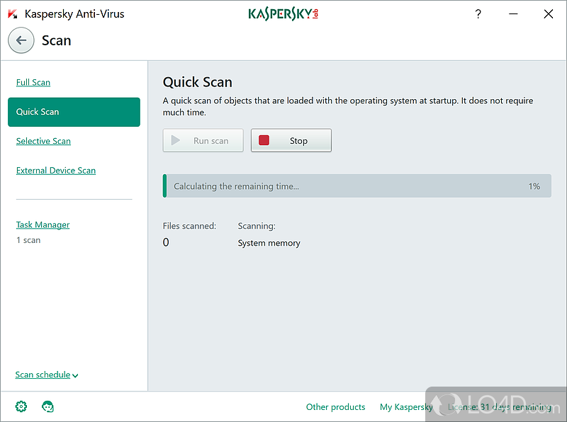 Kaspersky Anti-Virus screenshot