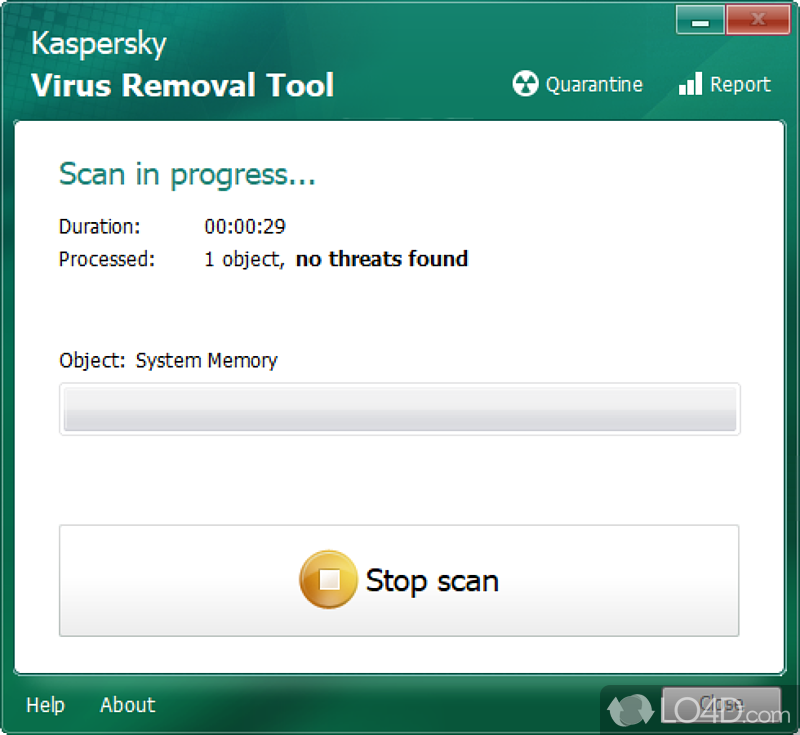 Activate the in-depth analysis mode - Screenshot of Kaspersky Virus Removal Tool