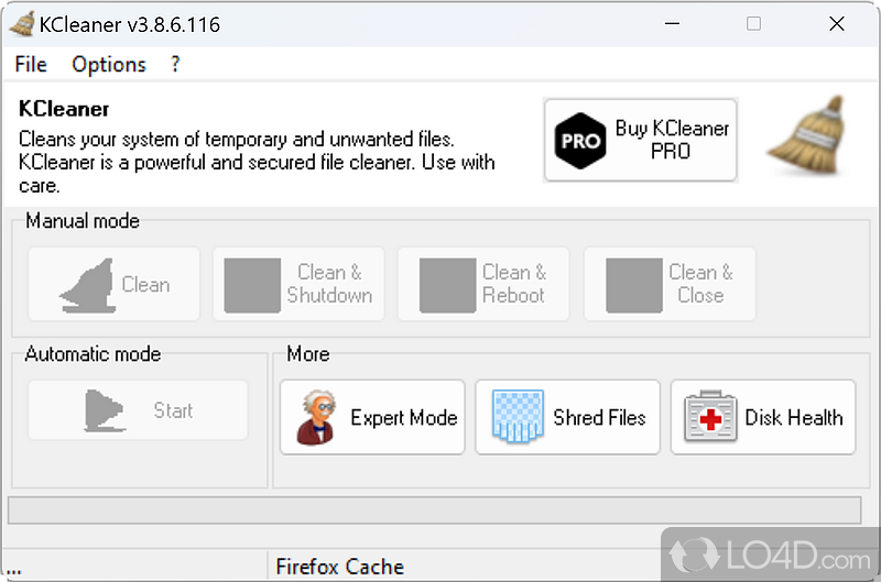 Customize file types - Screenshot of KCleaner
