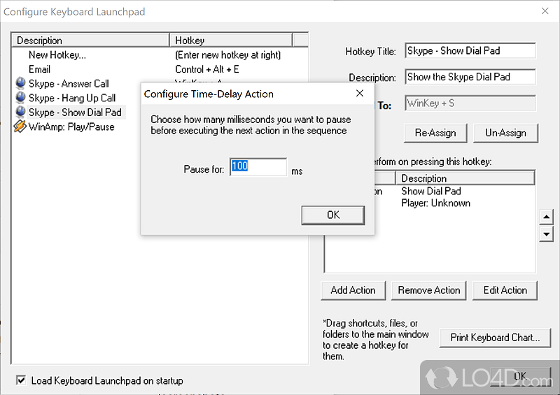 Keyboard LaunchPad: User interface - Screenshot of Keyboard LaunchPad