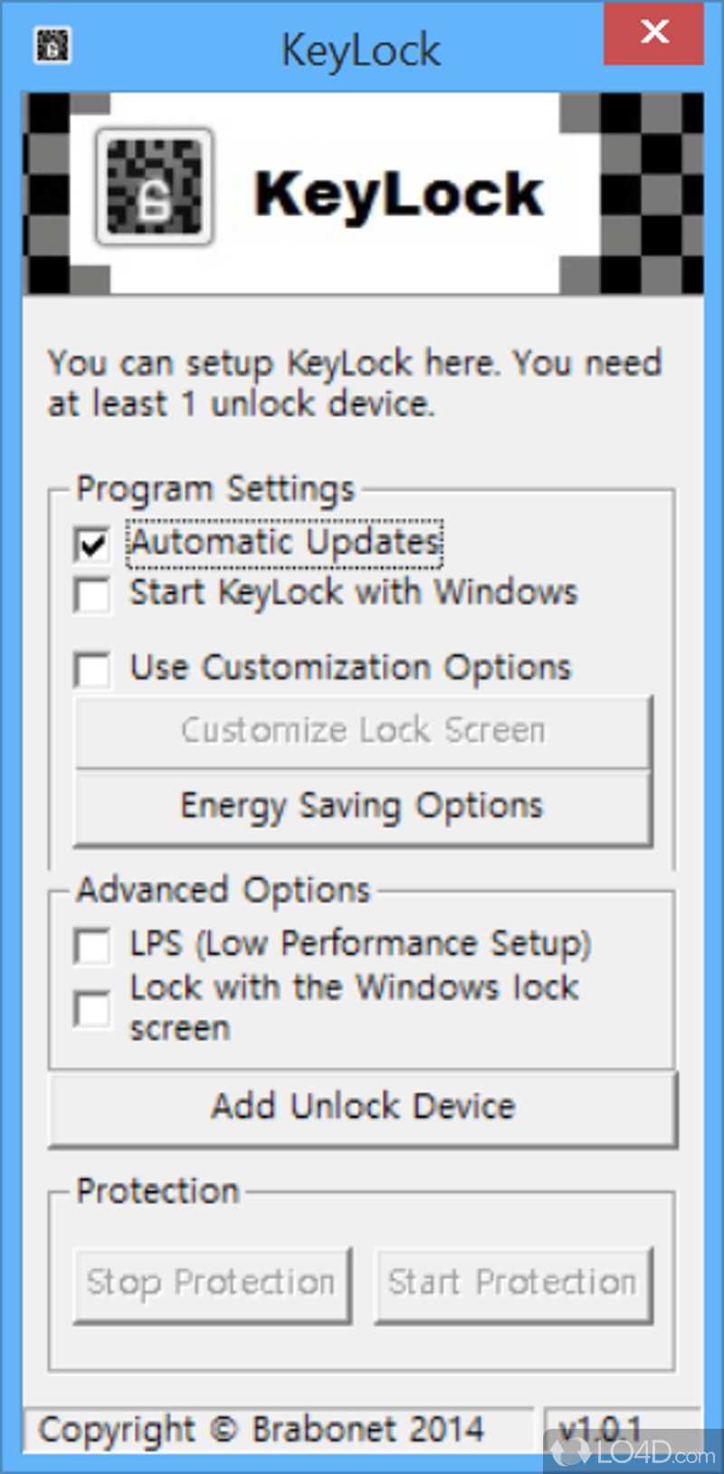 Block computer when removing a defined USB device, CD - Screenshot of KeyLock