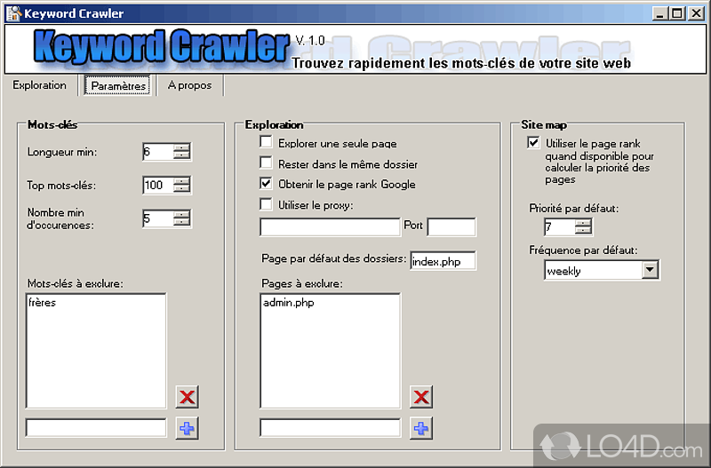 Keyword Crawler screenshot