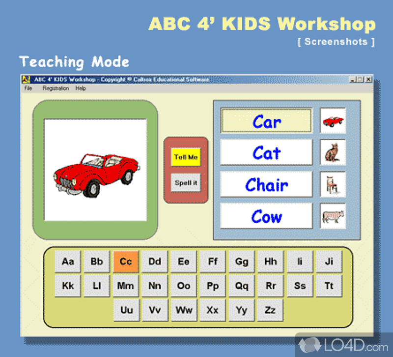 Kids Workshop: User interface - Screenshot of Kids Workshop