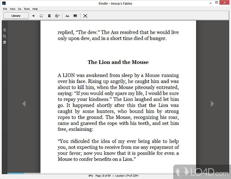 Read Kindle books on Windows computer - Screenshot of Kindle for PC