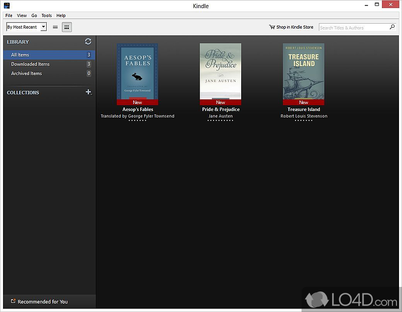 Read Kindle books on computer, even if you have no Kindle device to connect to the PC, by using a software solution - Screenshot of Kindle for PC