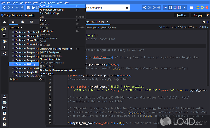 Komodo Edit: GoLang Support - Screenshot of Komodo Edit