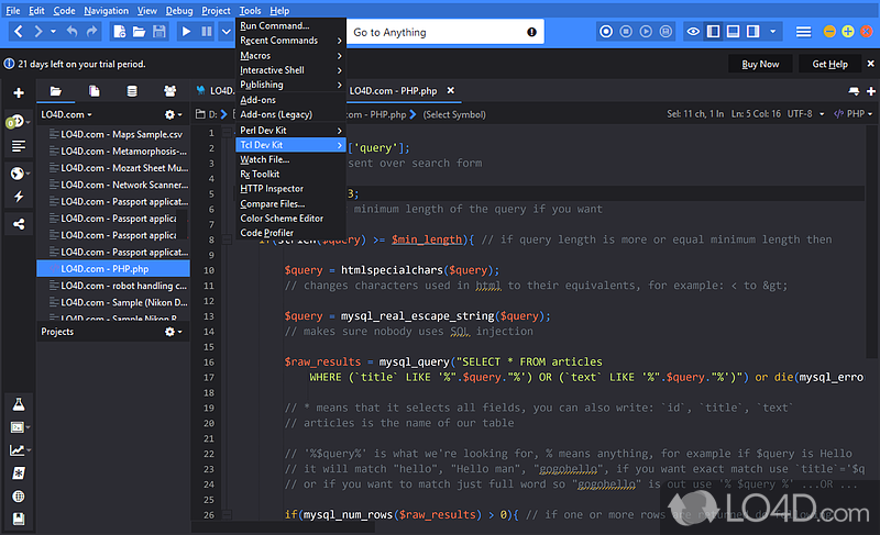 Komodo Edit: Markdown Viewer - Screenshot of Komodo Edit