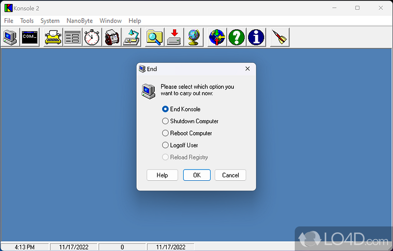 Konsole 2: Clear-cut GUI - Screenshot of Konsole 2