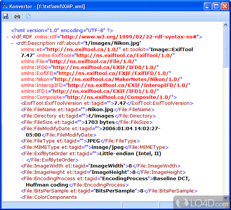 Conversion capabilities - Screenshot of Konvertor