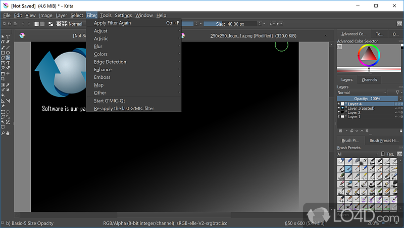 Free access to powerful paint software - Screenshot of Krita
