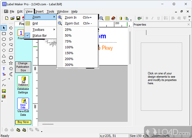 Print address labels, id cards, envelopes and more from Excel, Access files - Screenshot of Label Maker Pro