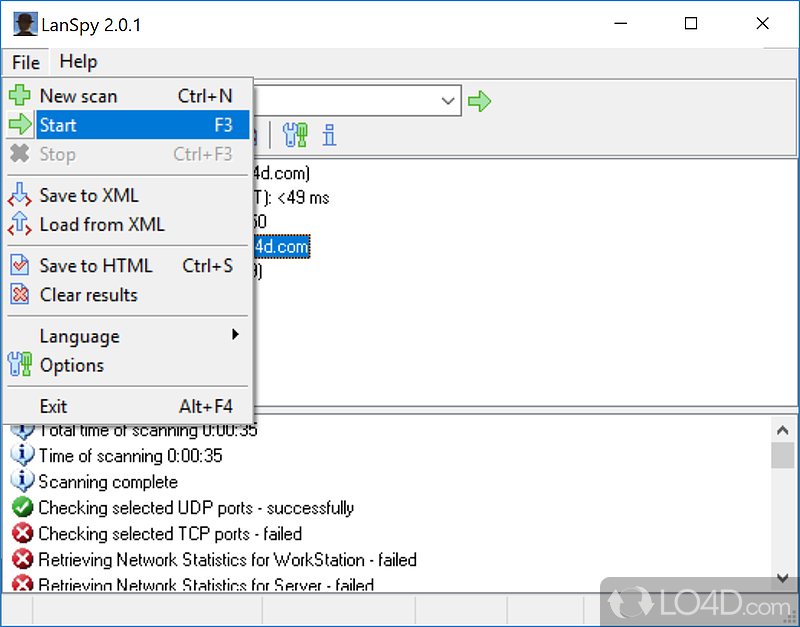 Scan and find ports, get security insights about your network - Screenshot of LanSpy