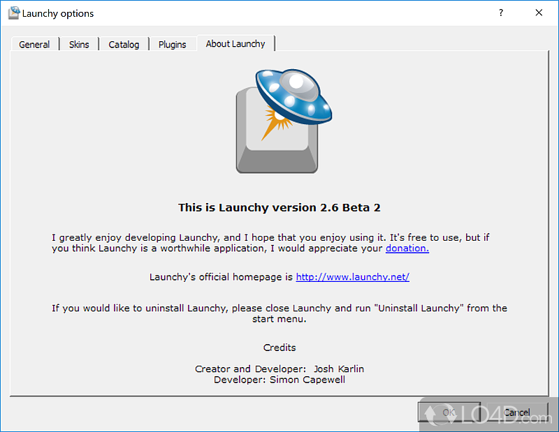 Start menu manager - Screenshot of Launchy