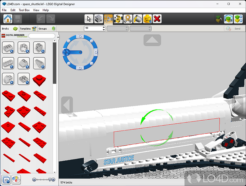 Free LEGO model design software - Screenshot of LEGO Digital Designer