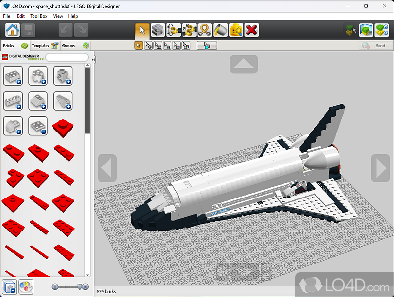 Create 3D figures in lego style - Screenshot of LEGO Digital Designer