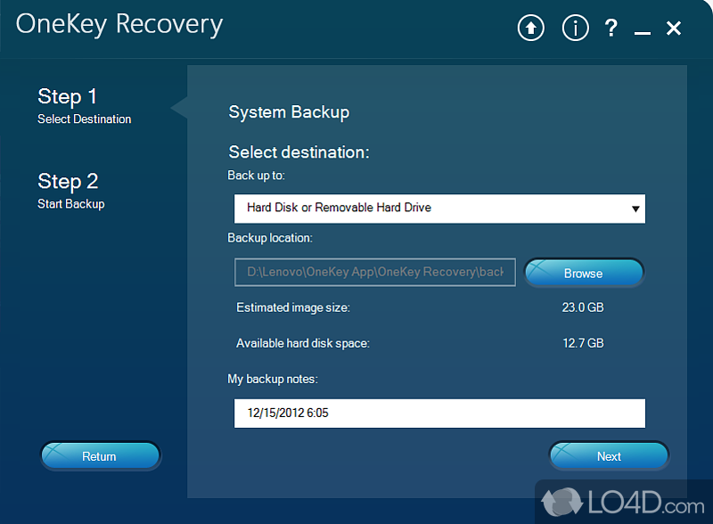 what is onekey recovery windows 10