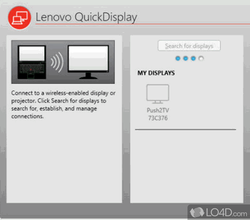 Lenovo QuickDisplay: User interface - Screenshot of Lenovo QuickDisplay