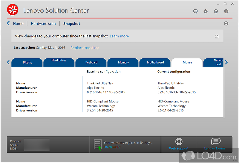 Lenovo Solution Center screenshot