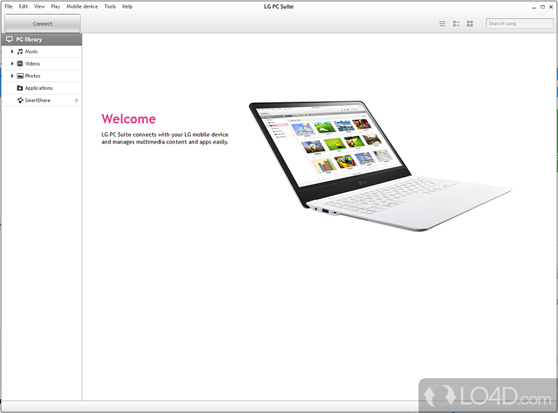 Powerful software solution especially designed to help LG phone - Screenshot of LG PC Suite