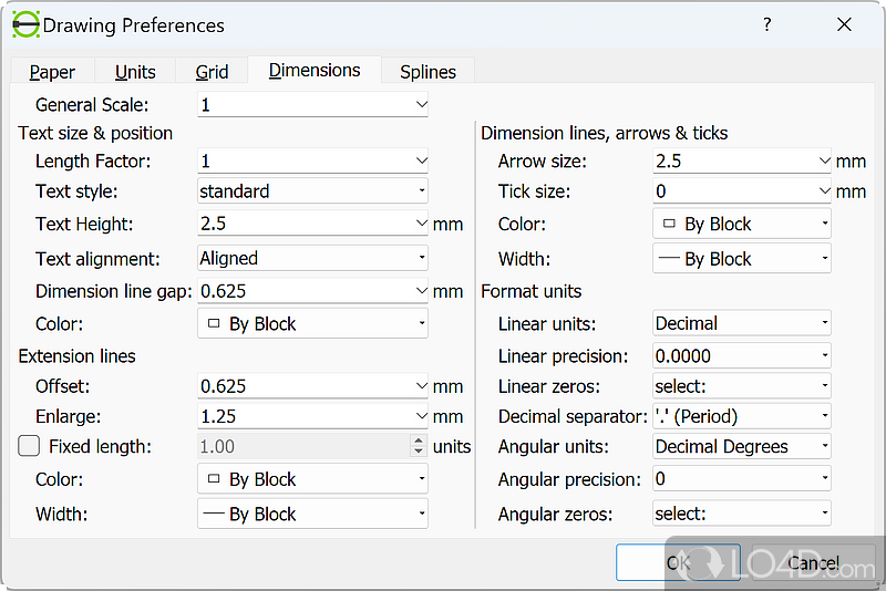 Create and edit various types of CAD files for - Screenshot of LibreCAD