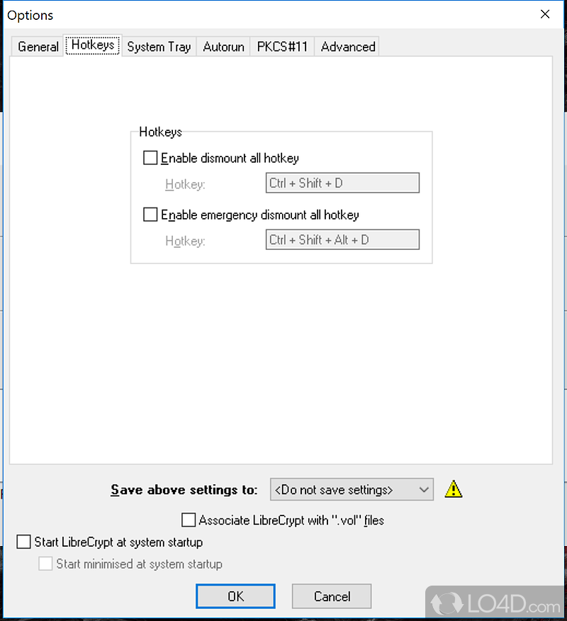 Functionality at a glance - Screenshot of LibreCrypt