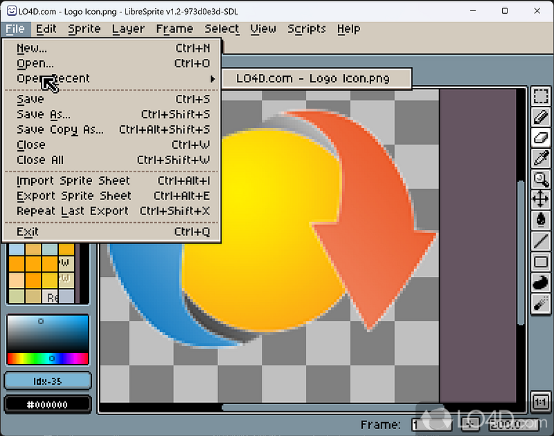 LibreSprite screenshot