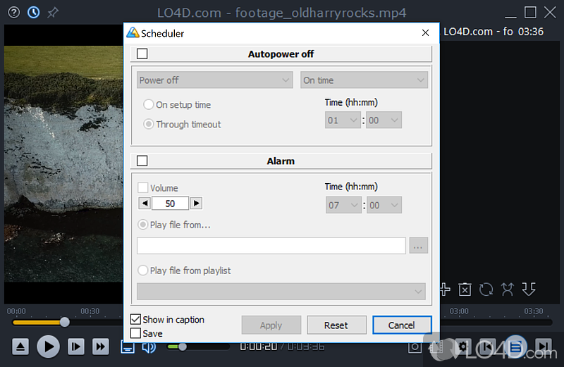 Standard, yet useful media player controls - Screenshot of Light Alloy