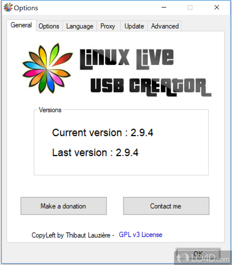 Free and open-source software to easily create Live USB - Screenshot of LiLi USB Creator