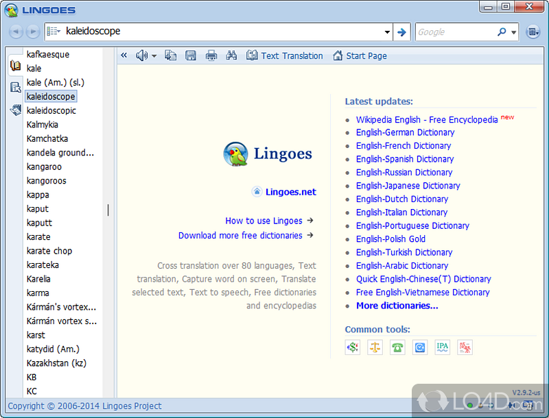 Lingoes screenshot