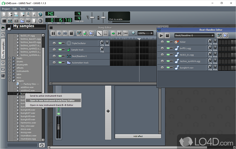 Additional tools and effects for seasoned musicians - Screenshot of Linux Multimedia Studio