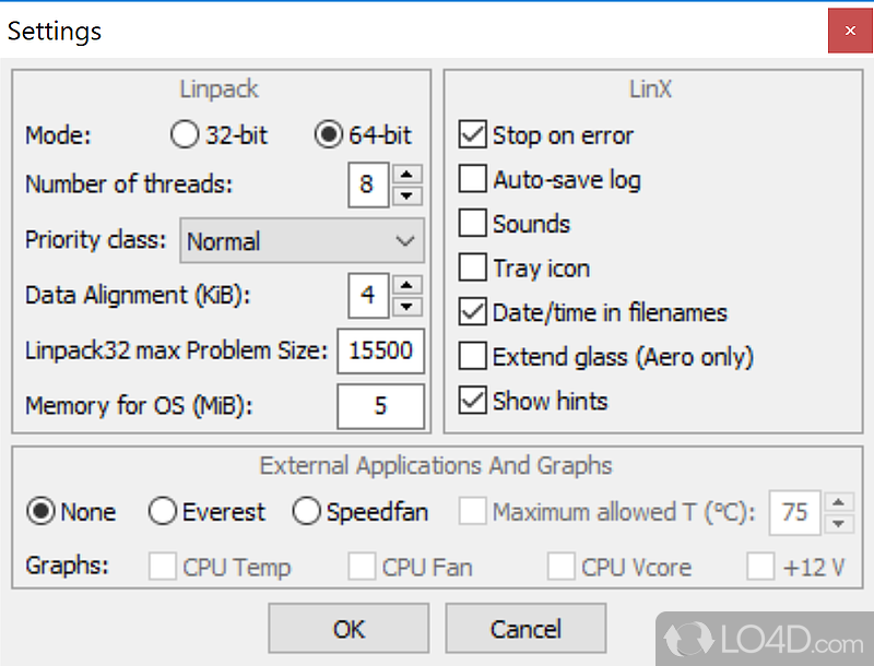 Prompts you when problems are encountered - Screenshot of LinX