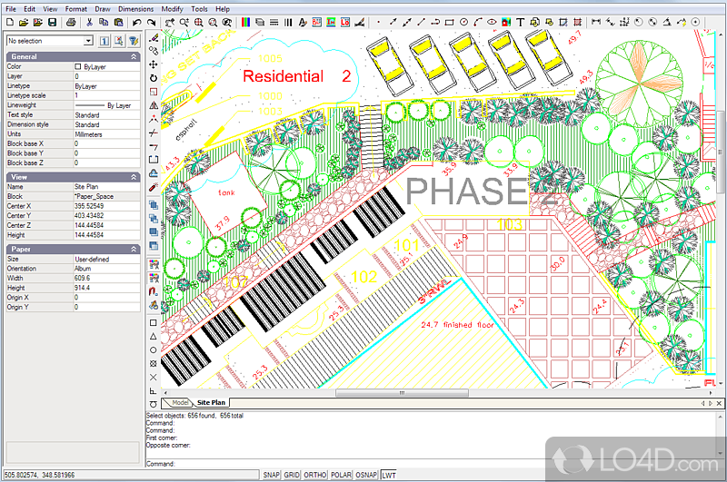 2D CAD design program with editor - Screenshot of LiteCAD