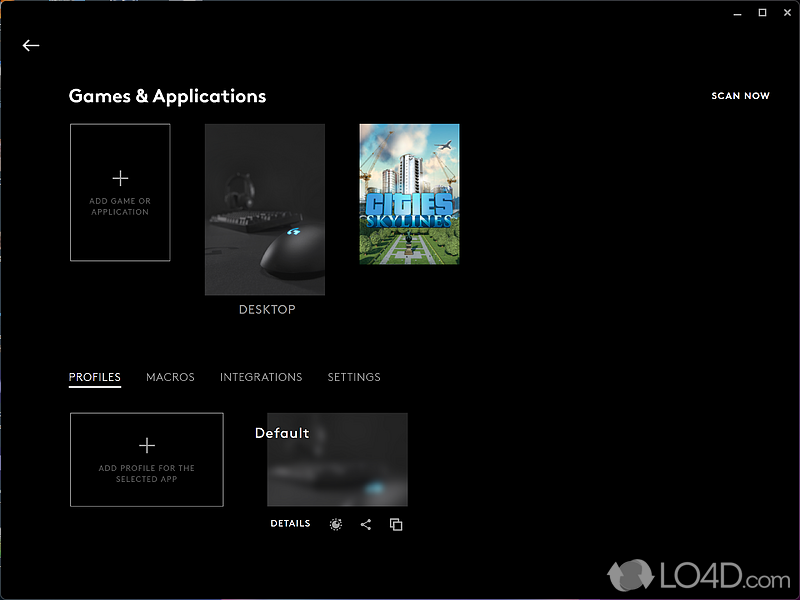 Customize your Logitech G gaming peripherals - Screenshot of Logitech G HUB