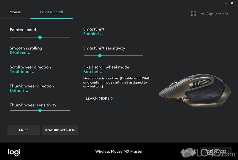 logitech options scanning